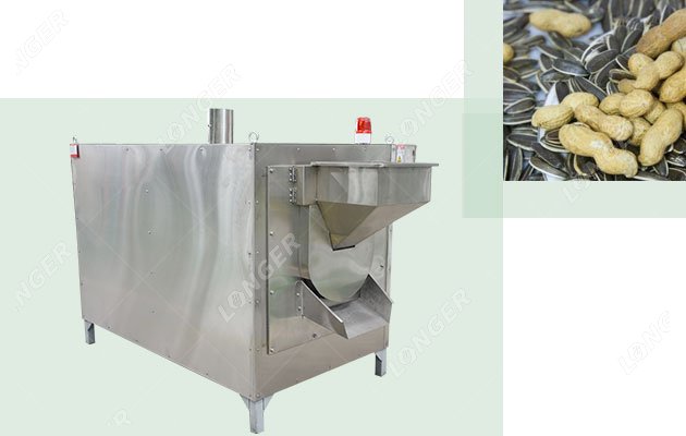 Rotary Small Nuts Roasting Machine 100 KG/H